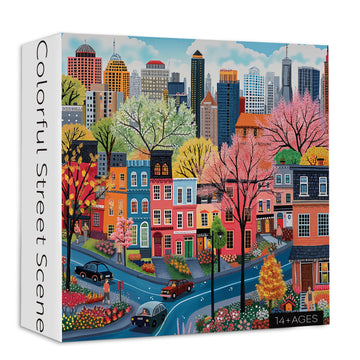 Colorful Street Scene Jigsaw Puzzle 1000 Pieces